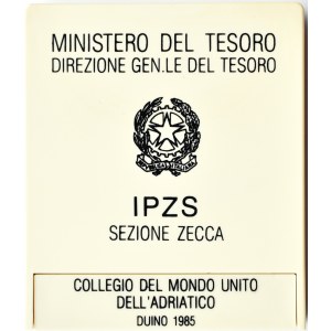 Włochy, 500 lirów 1985 R, Rzym, Adriatycki College w Duino, UNC