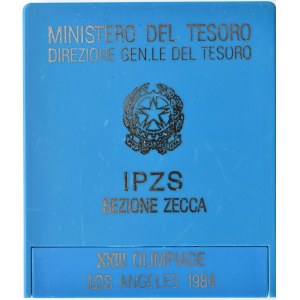 Włochy, 500 lirów 1984 R, XXII Igrzyska Olimpijskie Los Angeles 1984, Rzym, UNC