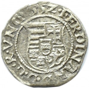 Węgry, Ferdynand I Habsburg, denar 1552, Kremnica