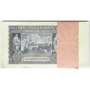 Polska, Generalna Gubernia, 20 złotych 1940, Kraków, seria G, PACZKA BANKOWA