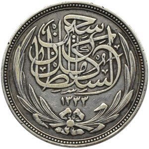 Egipt, Husajn Kamil, 20 piastrów 1916, srebro
