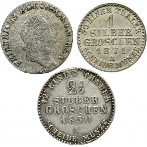 Niemcy, Prusy, lot trzech groszy 1774-1871 B/E, Berlin/Królewiec