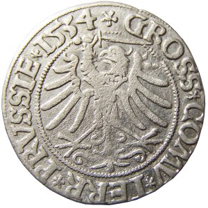 Zygmunt I Stary, grosz 1534, Toruń, popiersie w koronie