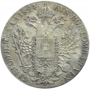 Austria, Franciszek I, 1 talar 1824 A, Wiedeń