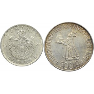 Rumunia, lot dwóch monet, 500 lei 1941-1944, Bukareszt