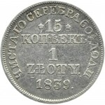 Mikołaj I, 15 kopiejek/1 złoty 1839 MW, Warszawa