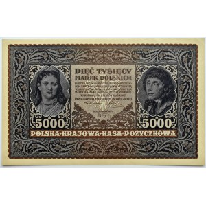 Polska, II RP, 5000 marek 1920, III serja A, rzadkie