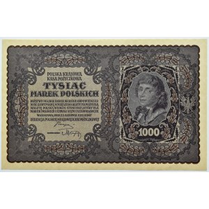 Polska, II RP, 1000 marek 1919, I serja DB - typ 7, UNC