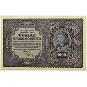 Polska, II RP, 1000 marek 1919, I serja DF - typ 7, UNC