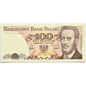 Polska, PRL, 100 złotych 1976, seria DM, Warszawa, UNC