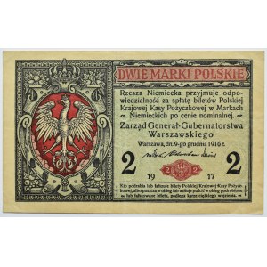 Polska, 2 marki 1916 Generał, Warszawa, seria B