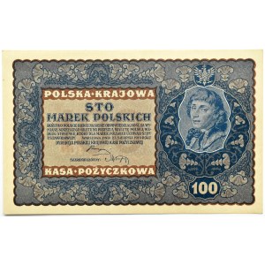 Polska, II RP, 100 marek 1919, IG seria R, UNC