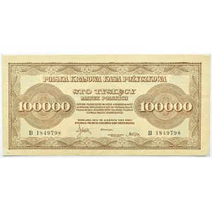 Polska, II RP, 100 000 marek 1923, seria B, piękne
