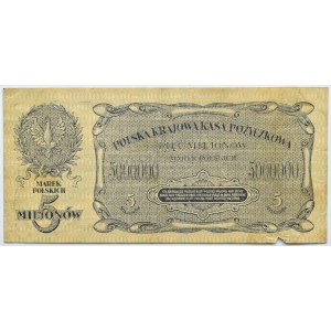 Polska, II RP, 5 milionów marek 1923, seria D, rzadkie