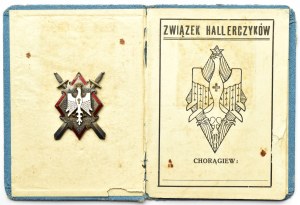 Polska, II RP, Odznaka pamiątkowa Armii gen. J. Hallera, tzw. Miecze Hallerowskie z dyplomem nadania