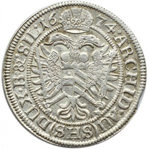 Śląsk, Leopold, 6 krajcarów 1674 SHS, Wrocław