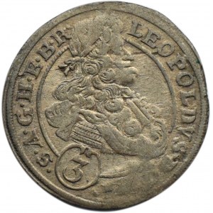 Śląsk, Leopold I, 3 krajcary 1696, Brzeg