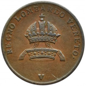 Włochy, Lombardia, Franciszek II Habsburg, 3 centesimi 1822 V, Wenecja