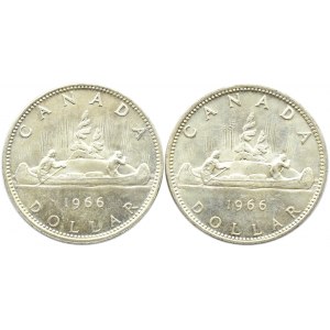 Kanada, Elżbieta II, lot dwóch dolarów 1966, piękne