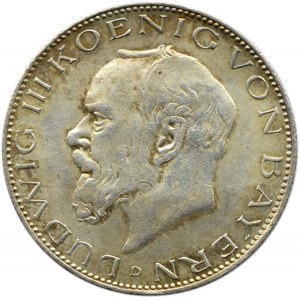 Niemcy, Bawaria, Ludwig III, 2 marki 1914 D, Monachium