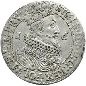 Zygmunt III Waza, ort 1624, przebitka daty 3/4, Gdańsk (R)