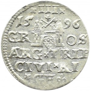 Zygmunt III Waza, trojak 1596, Ryga