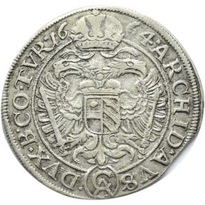Austria, Leopold I, 15 krajcarów 1664 CA, Wiedeń