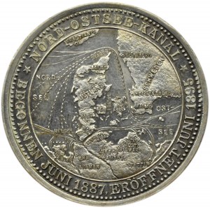 Niemcy, Prusy, Wilhelm II, Medal upamiętniający otwarcie Kanału Kolońskiego w 1895 roku