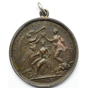 Austria, Maria Teresa, medal koronacyjny z 12 maja 1743 na królową Czech