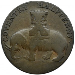 Wielka Brytania, Conventry, żeton 1/2 pensa 1792