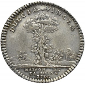 Francja, Maria Leszczyńska, żona Ludwika XV, żeton 1735