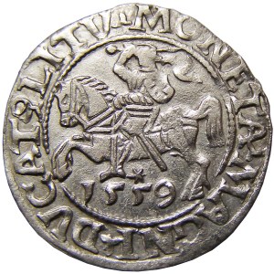 Zygmunt II August, półgrosz 1559, ᴧ zamiast A, Wilno