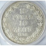 Mikołaj I, 1 1/2 rubla/10 złotych 1836, Warszawa, PCGS AU55