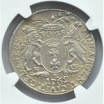 August III Sas, złotówka (30 groszy 1762) REOE, Gdańsk, NGC AU55