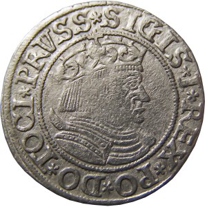 Zygmunt I Stary, grosz pruski 1533, Toruń, bardzo rzadkie popiersie