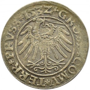 Zygmunt I Stary, grosz pruski 1532, Toruń, PRUS/PRUSS