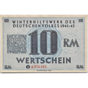 Niemcy, Pomoc zimowa dla narodu niemieckiego, 10 marek 1941/42, rzadkie!
