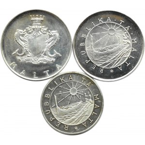 Malta, lot monet 2 liry 1974-1981, Valletta