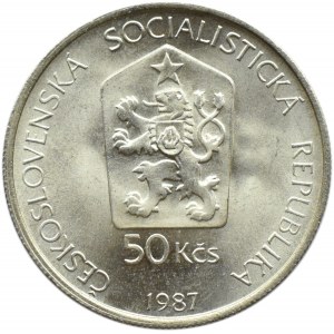 Czechosłowacja, 50 koron 1987, Koń Przewalskiego, UNC