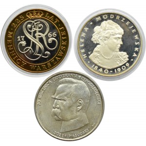 Polska, PRL, lot trzech monet 1975-1991, Warszawa