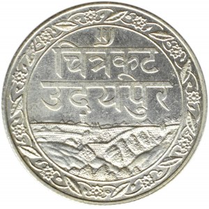 Indie/Mewar, 1/2 rupii 1928 (BS 1985), UNC