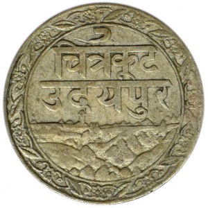 Indie/Mewar, 1/16 rupii 1928 (BS 1985), srebro