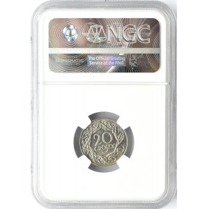 Polska, II RP, 20 groszy 1923, NGC MS64, Warszawa