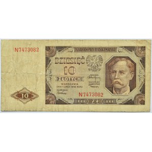 Polska, RP, 10 złotych 1948, seria N, Warszawa