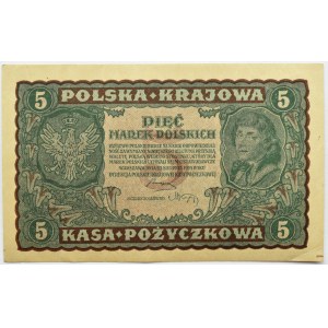 Polska, II RP, 5 marek 1919, II seria N