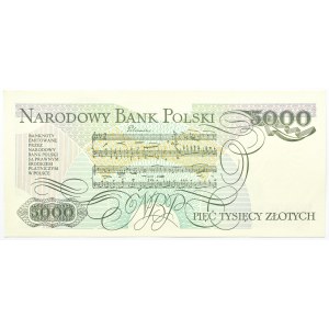 Polska, PRL, 5000 złotych 1988, seria DD, Warszawa, UNC