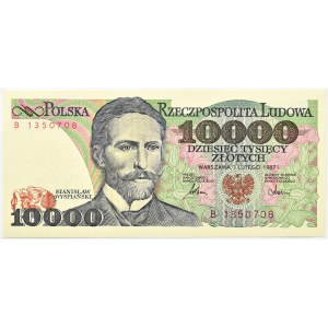 Polska, PRL, 10000 złotych 1987, seria B, Warszawa, UNC
