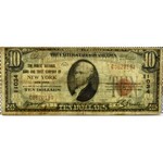USA, National Currency, The Public National Bank and Trust Company of New York, 10 dolarów 1929, seria C - RZADKIE