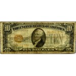 USA, 10 dolarów 1928, seria A, GOLD CERTYFIKAT - żółta pieczęć