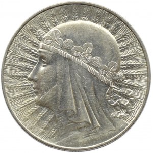 Polska, II RP, Głowa kobiety, 10 złotych 1933, Warszawa